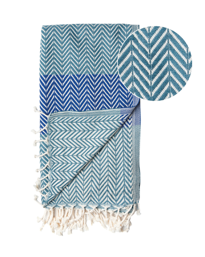 ZAYA Hammam Towel, Beach Towel, Pestemal - Green / Blue