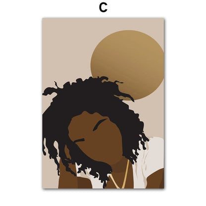 Poster Hip Hop Schmuck Mode | Schwarz Mädchen I Bilder Wohnzimmer | Wandbilder Schlafzimmer | Deko Print ohne Rahmen | Bilder Set Kunstdruck