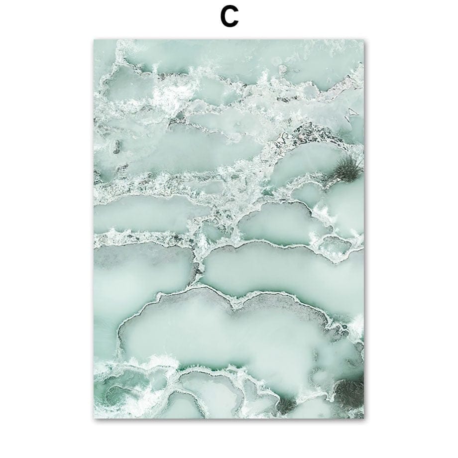 Poster Strand Wellen Zuhause Gold I Wandbilder Wohnzimmer & Schlafzimmer I  Deko Print Bilder I ohne Rahmen