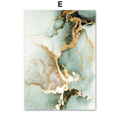 Poster Strand Wellen Zuhause Gold I Wandbilder Wohnzimmer & Schlafzimmer I  Deko Print Bilder I ohne Rahmen