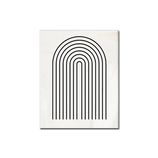 Poster Vintage Schwarz Beige Bogen Abstrakt | Bilder Wohnzimmer | Wandbilder Schlafzimmer | Deko Print ohne Rahmen | Bilder Set Kunstdruck